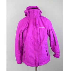 Columbia Interchange 3-in-1 Jacket XS Purple Omni-Heat Fleece Hooded Women